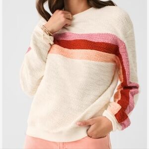 Faherty Vista Striped Crewneck Pullover